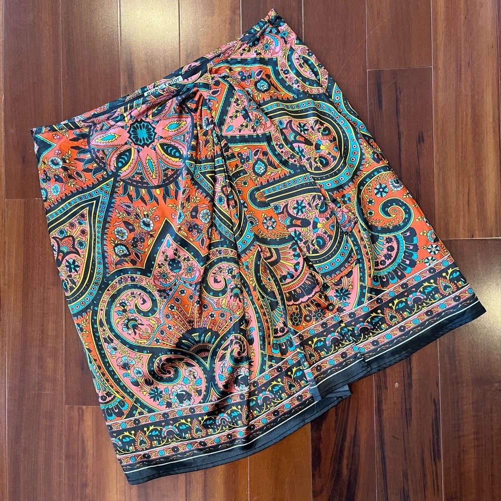 Richie Tailor Multicolored Skirt Knee-Length Paisley‎ Boho Pattern Size Medium